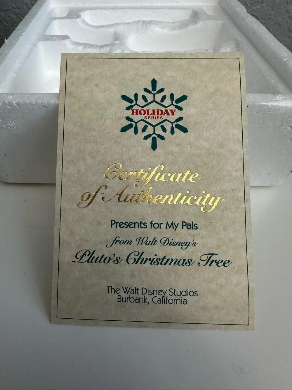 WDCC 1995 Mickey Mouse-Presents For My Pals Figurine-Pluto's Christmas Tree